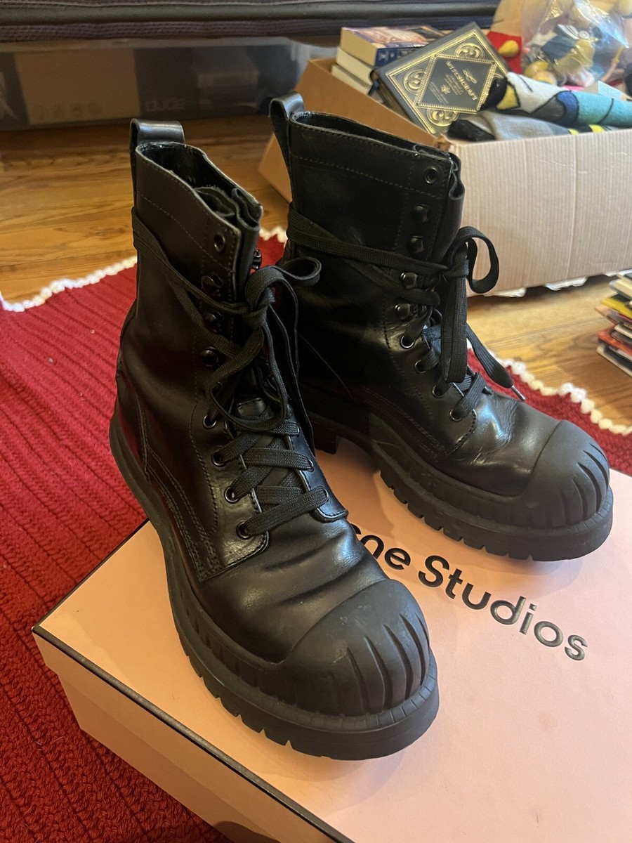 SALE【新品未使用】Acne Studios ブーツ黒　38サイズ Final Price Acne studios Bryant lug sole leather combat boots Blk