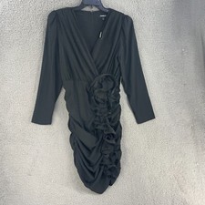 Express Womens Formal Dress Evening Rose Ruched Size M Romantic Corporate Party