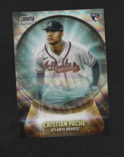 2021 Topps Stadium Club Chrome Christian Pache Crystal Ball CB-7 Wave Refractor