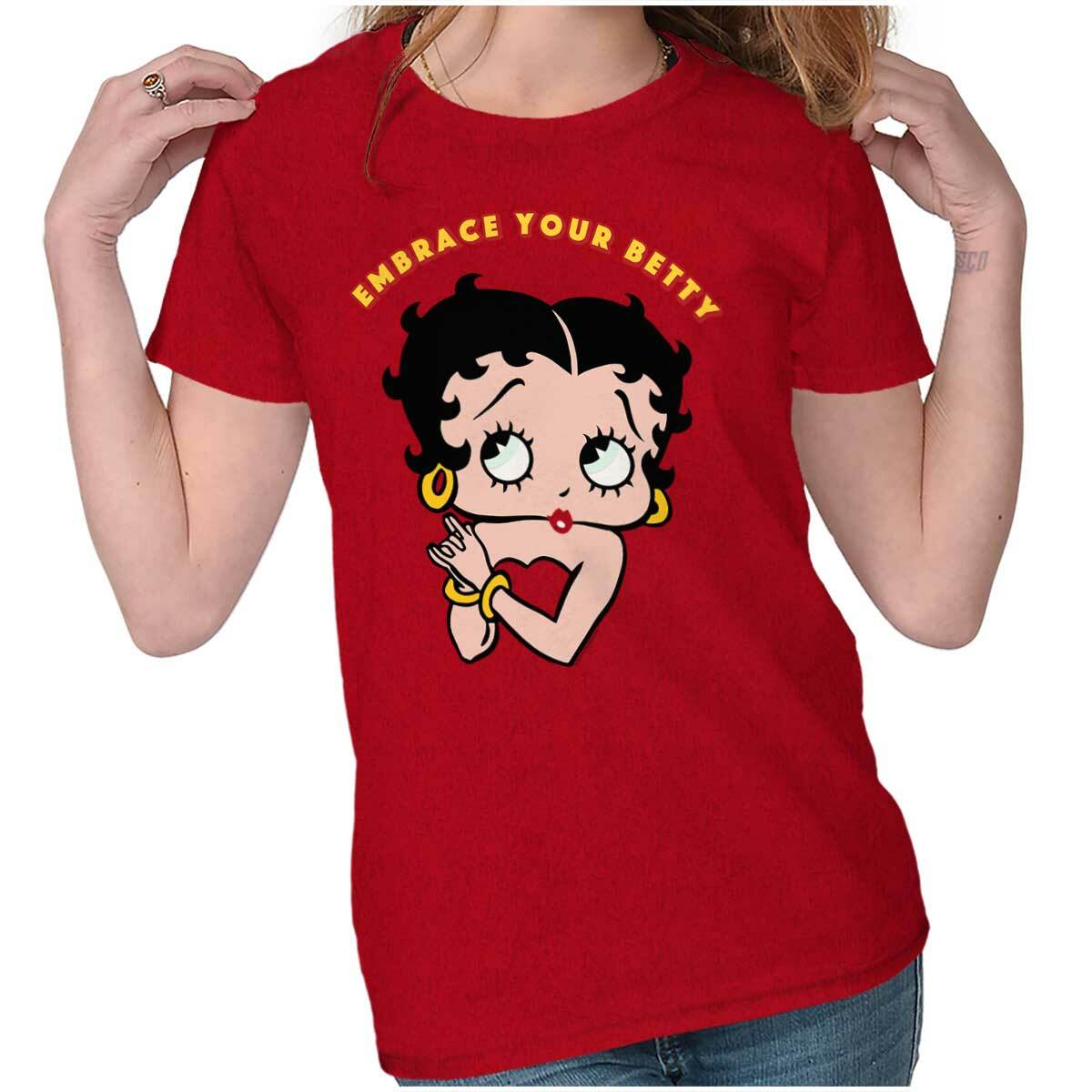 Classic Original Betty Boop Vintage Cartoon Womens Top