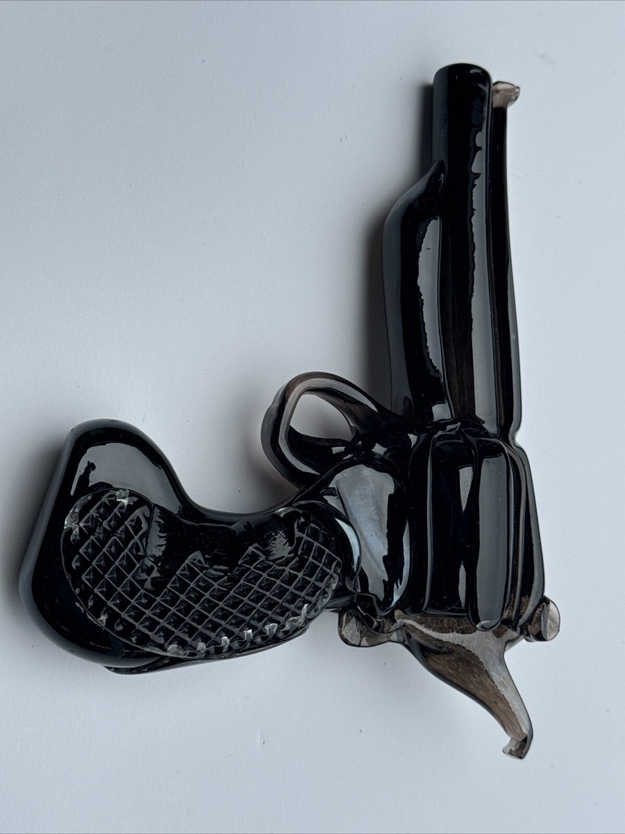 GLASS REVOLVER SCULPTURE PAPER WEIGHT BY JAMES PARKER AND ESQUE STUDIO  SIGNED | eBay