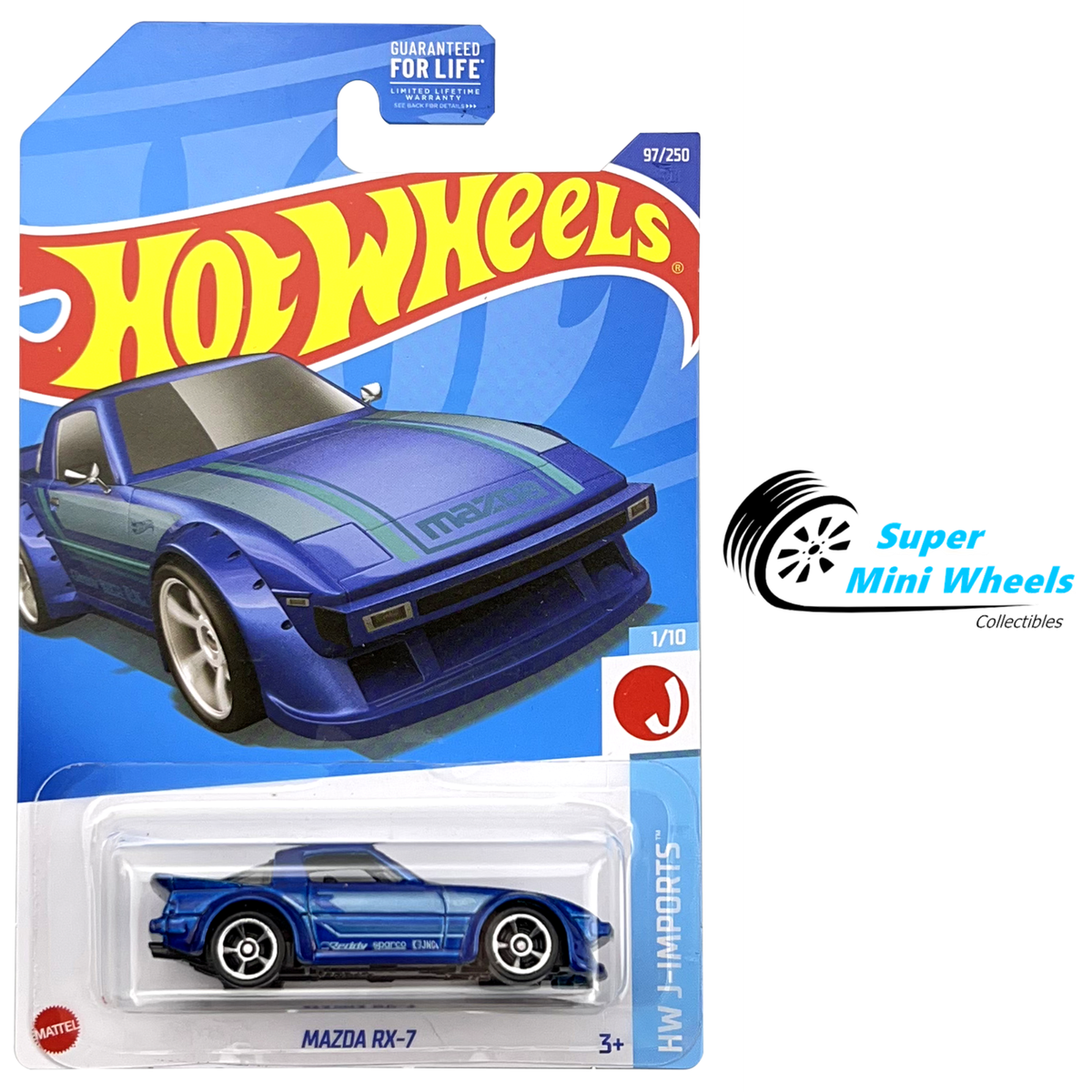 Hot Wheels 2022 #97 - Mazda RX-7 (Blue) | eBay