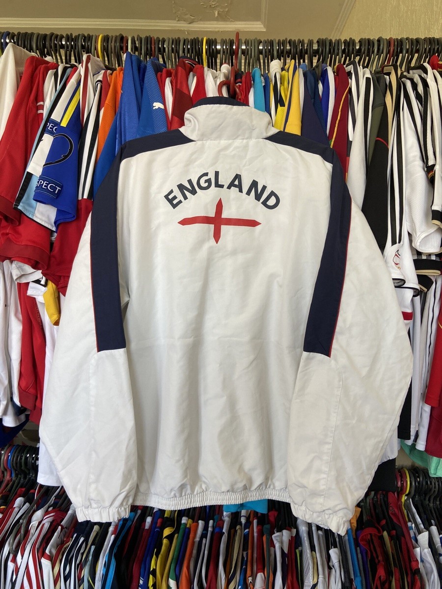 ENGLAND 2000s FOOTBALL SOCCER JACKET UMBRO sz M MEN WHITE | eBay
