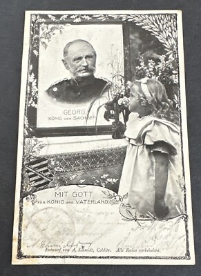 Postcard: Georg von Sachsen, Mit Gott, Fur Konig und Vaterland