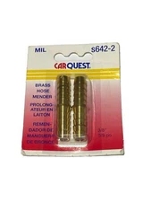 MILTON / CARQUEST s642 / s-642 Brass Hose Mender 3/8" ID Hose Both Ends - 2Pcs