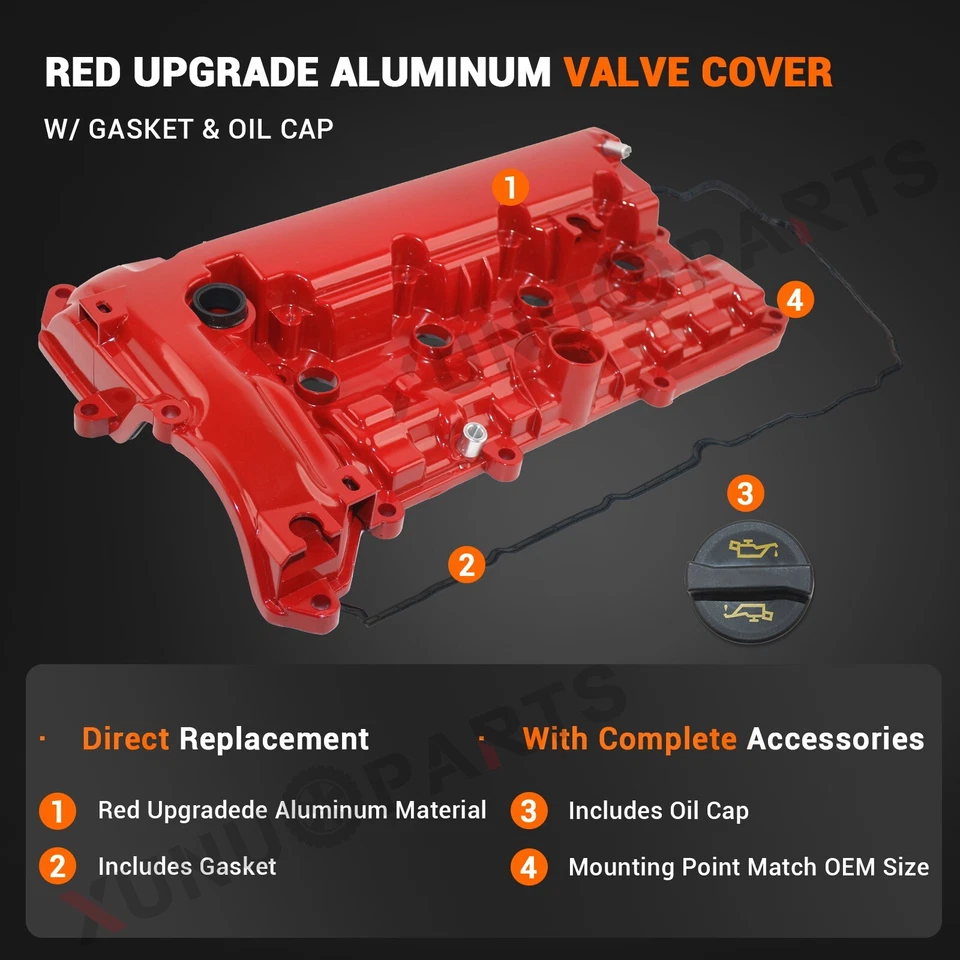 Upgrade Aluminum Valve Cover Red for 2014-2022 Mazda 3 2014-2021 Mazda 6 2.5L NA - Изображение 4 из 4