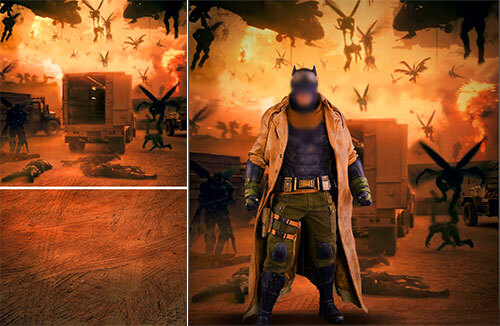 POSTER BACKDROP~KNIGHTMARE~FOR HOT TOYS FIGURES JUSTICE LEAGUE BATMAN V SUPERMAN - Picture 3 of 6