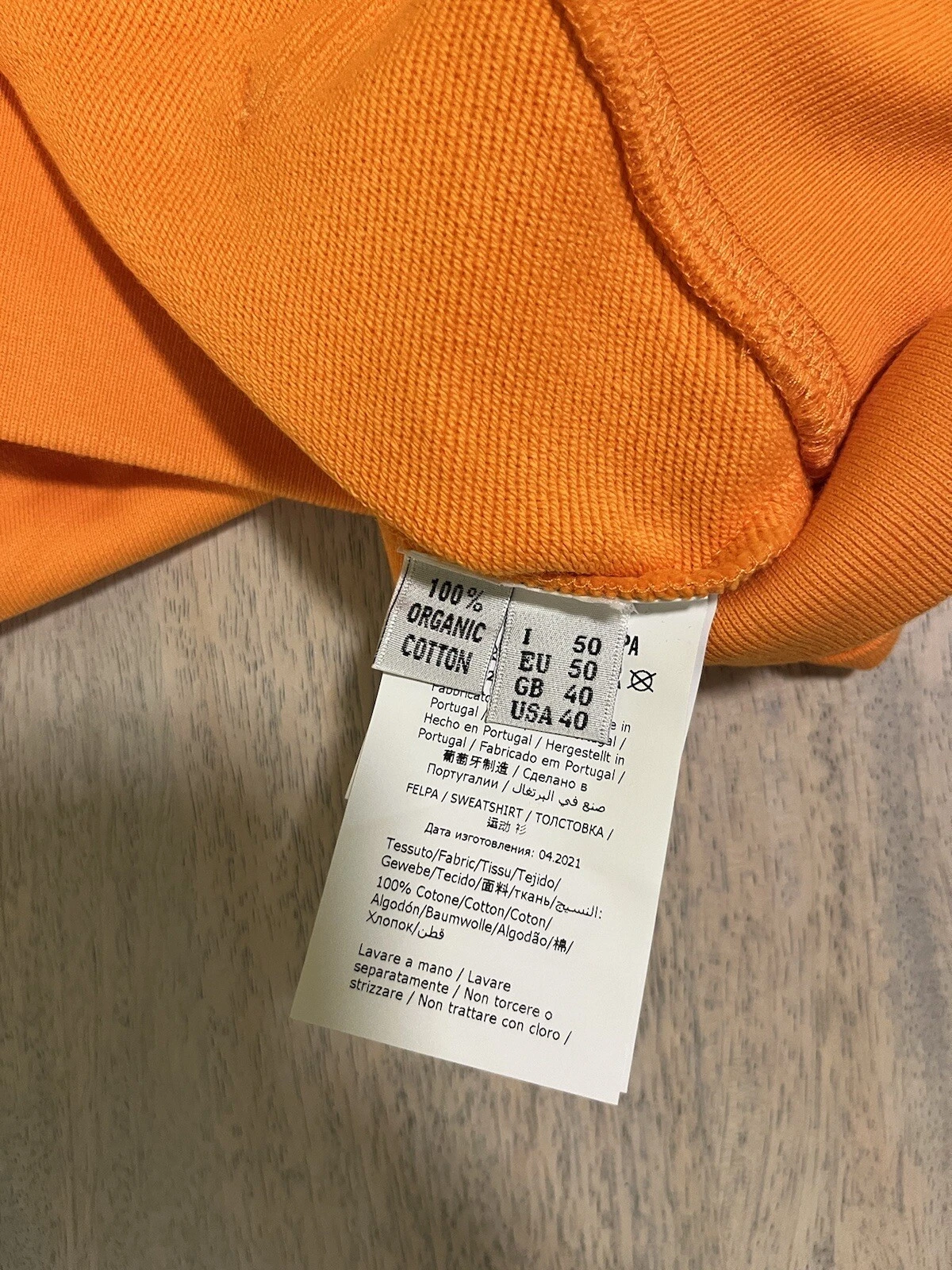 Felpa con cappuccio Moschino Jeremy Scott logo smiley arancione taglia 40 media