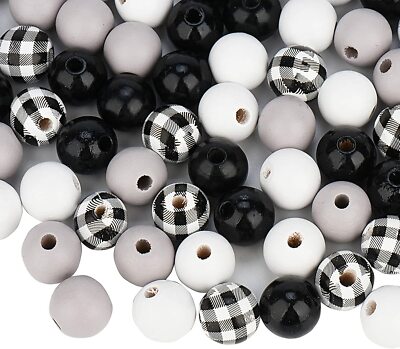200Pcs Wooden Round Beads, 16mm Unfinished Wood Beads Polished
