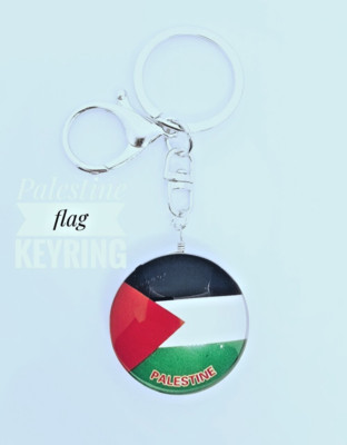 Palästina فلسطين Flagge Glas 3D Schlüsselanhänger Schlüsselanhängsel / doppelseitig