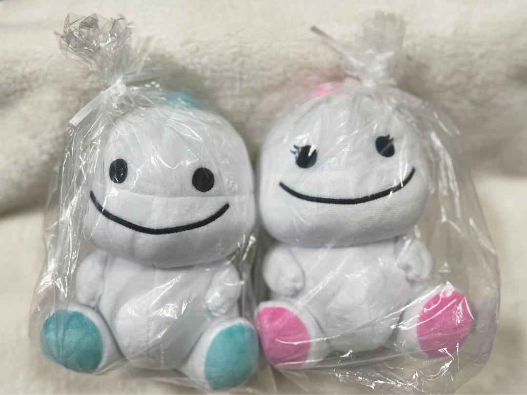 【新品】Bigo live ぬいぐるみ Bigo Live Bigo Dino Official Blue Pink Plush Doll Set of 2