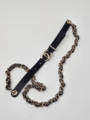 Chanel Tweed Chain Belt 2022 “Ceinture Chaine” size 80 | eBay