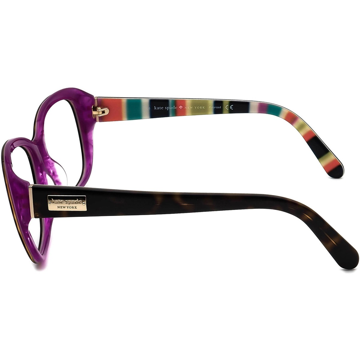Kate Spade Hilde/P/S X72PVW Polarized Sunglasses 54-16 Purple Tortoise Kate Spade Hilde Polarized Women main image 3