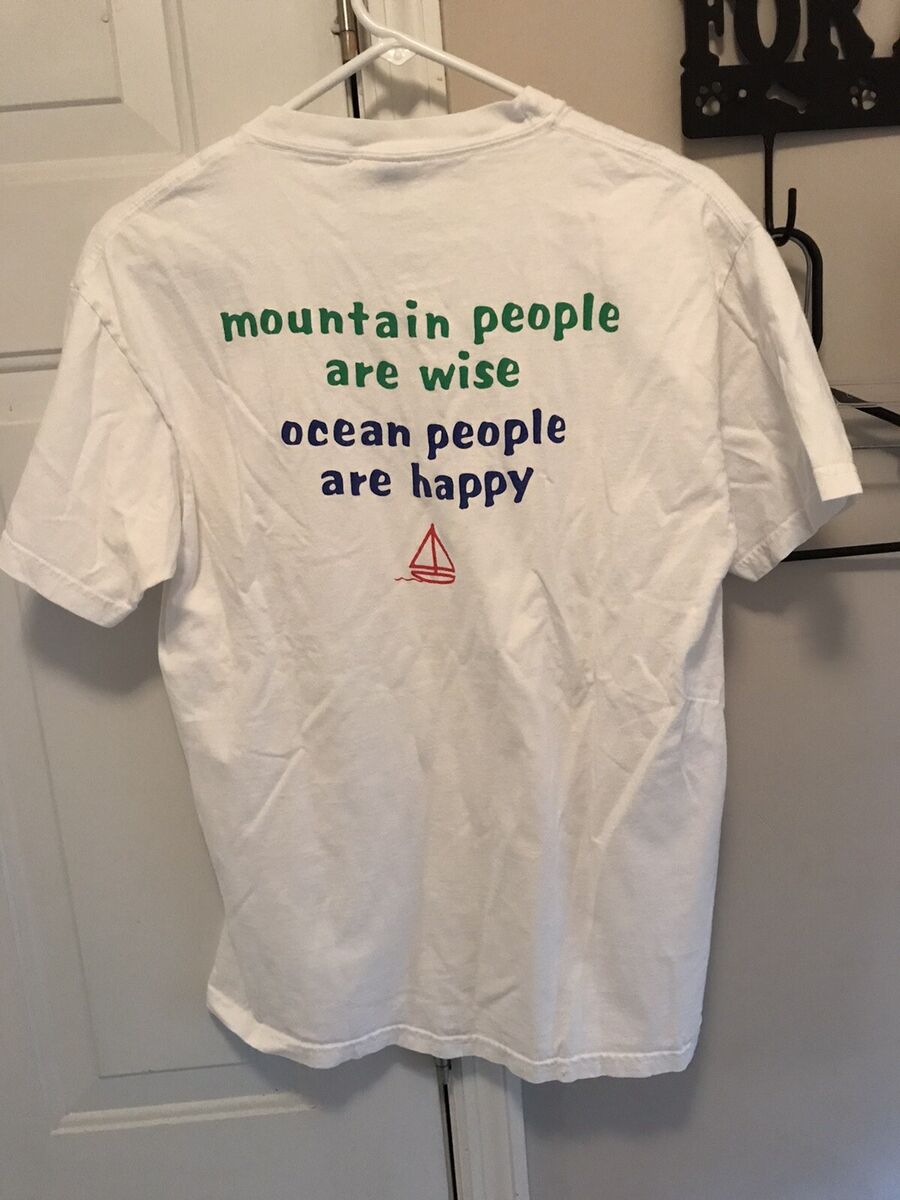 Vintage Gravity Graphics T Shirt Medium Double Sided Ocean People Are Happy