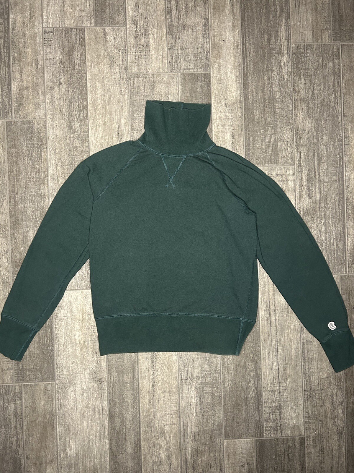 Todd Snyder Champion Turtleneck Sweatshirt Mens Small Green Cotton Pullover