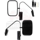 2 PCS Side View Manual Mirrors For Ford Bronco Pickup Truck Black 1980-1996