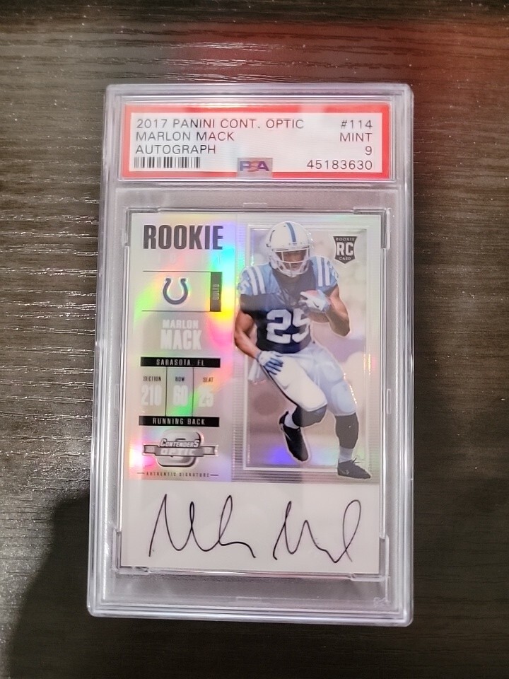 Marlon Mack Panini Contenders Optic #114 Autograph
