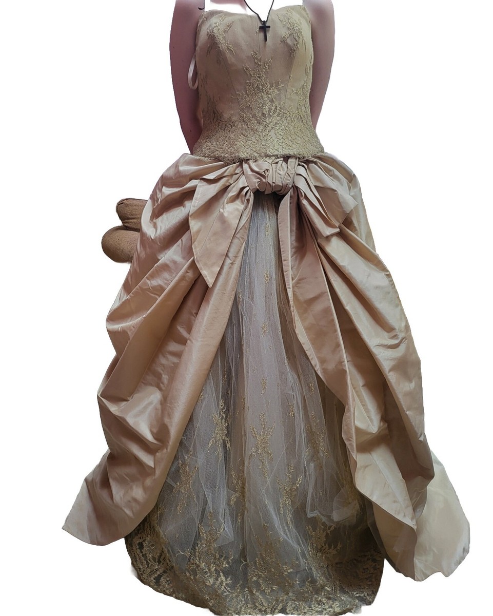 Max Chaoul evening wedding prom dress Handmade France Size 42