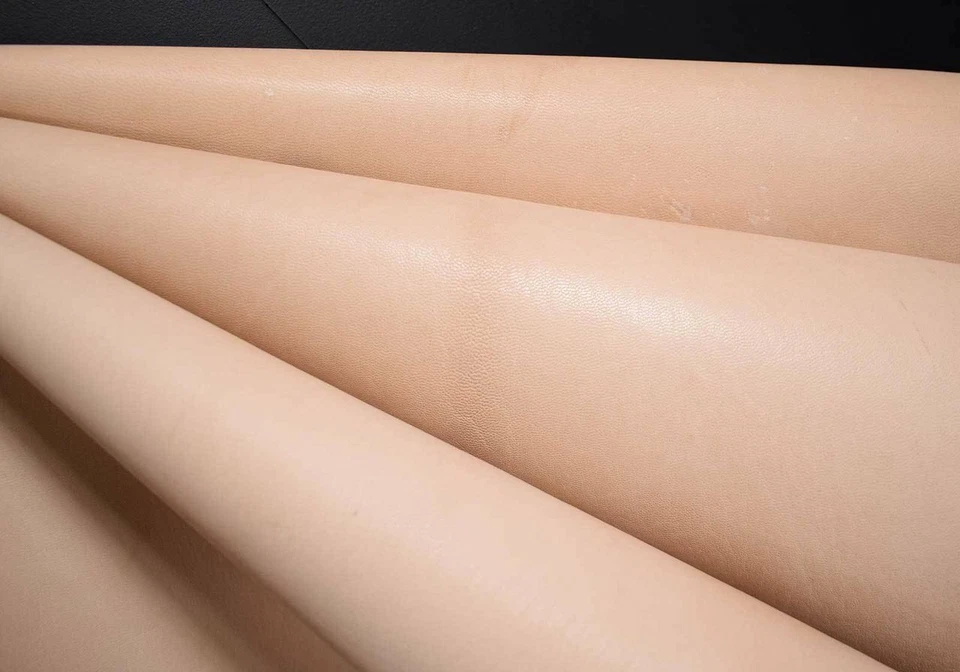 LEDERVERSAND BERLIN Ziegenleder naturell pflanzliche Gerbung ungefärbt 1,2-1,5 mm Leder 2. Wahl Z400