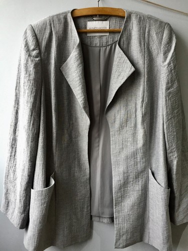 womens grey suit set size 14 formal evening jacket trousers