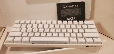 GAMAKAY MK61 RGB Mechanical Gaming Keyboard White New 