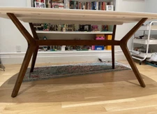 72  Emmond Mid-Century Modern Dining Table White/Brown - Project 62™