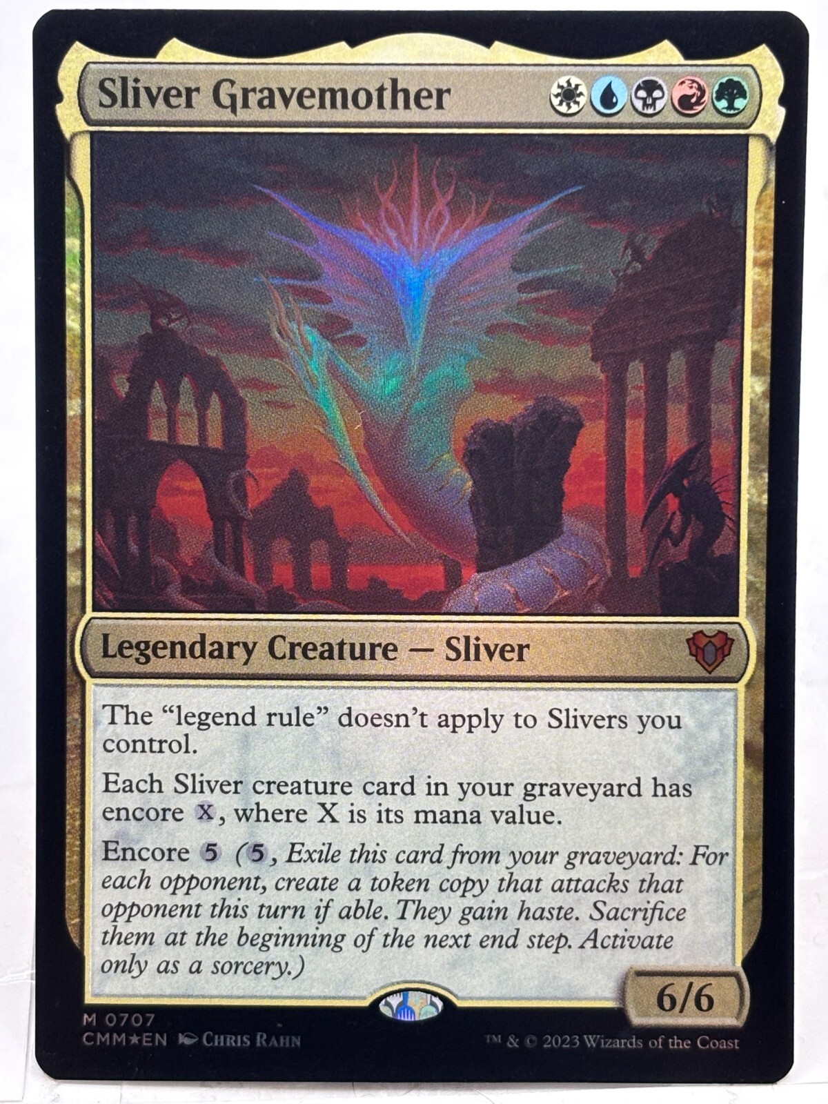 Sliver Gravemother NM/M* FOIL Commander Masters ENGLISH 0707 mtg -UnltdCards