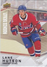 2024/25 UD ROOKIE DEBUT..LANE HUTSON..RC..CARD # 9..CANADIENS..COMBINED SHIP