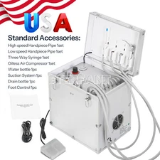 ETERFANT Portable Dental Delivery Unit Air Compressor Suction System 4 Holes US