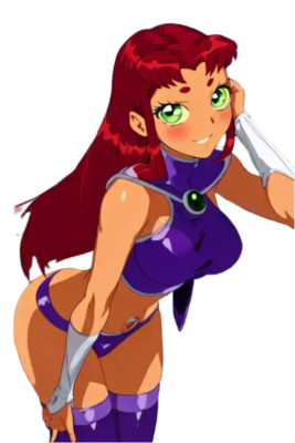 Starfire Titans Waifu Weatherproof Anime Sticker 6'' Car Decal