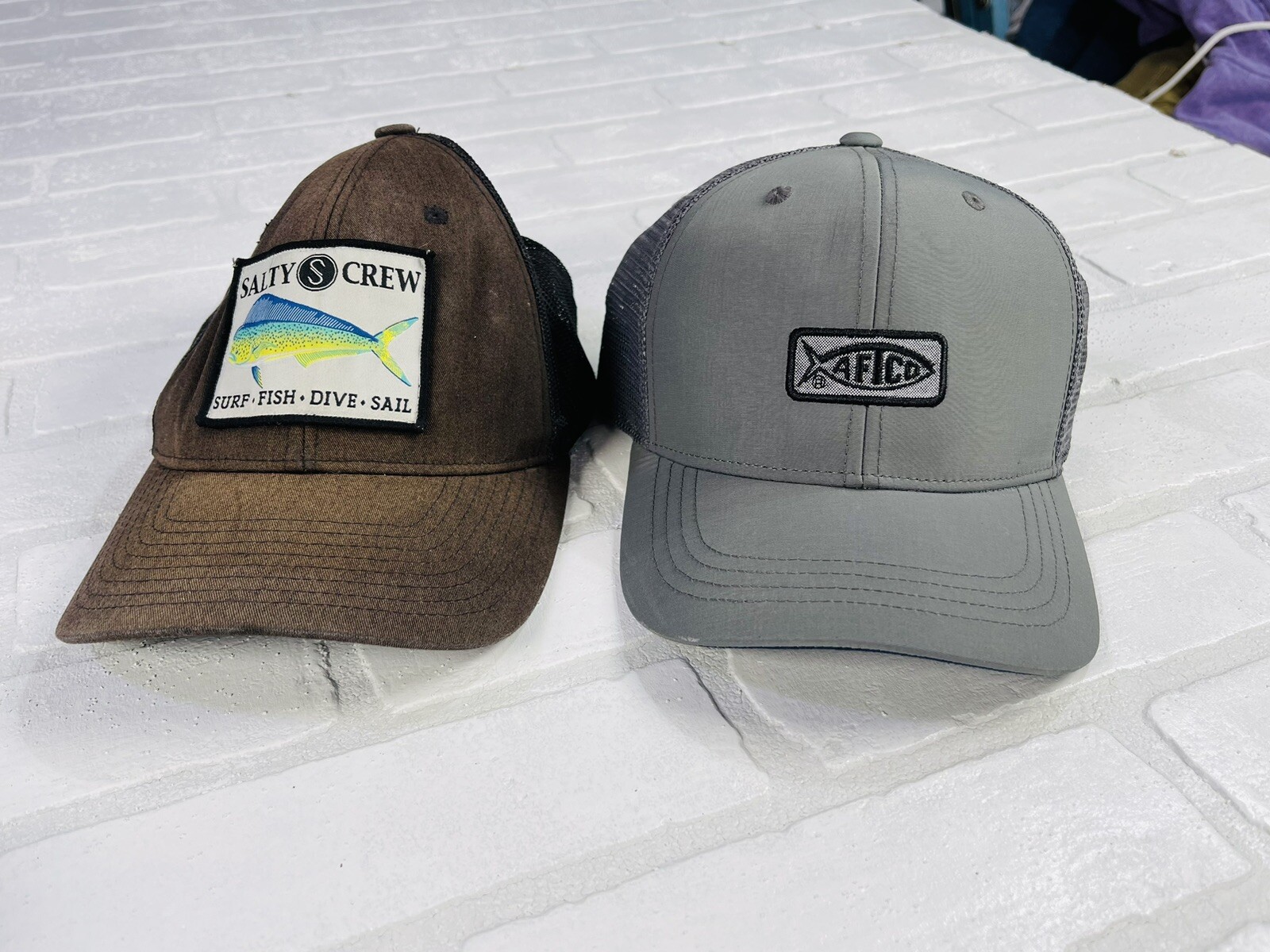 2 For 1 Price AFTCO American Fishing Tackle Co & Salty Crew Hats eBay