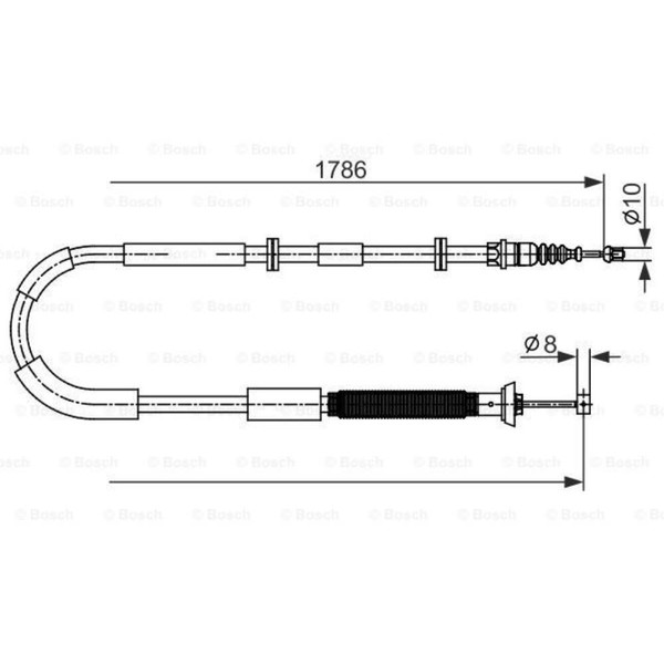 Bosch Handbremsseil Bremsseil Hinten Links Passend FüR Fiat Stilo Bravo II-image