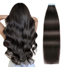 SUYYA Tape in Hair Extensions Remy Human Hair 18 Inches 50G/Pack 20Pcs Straight