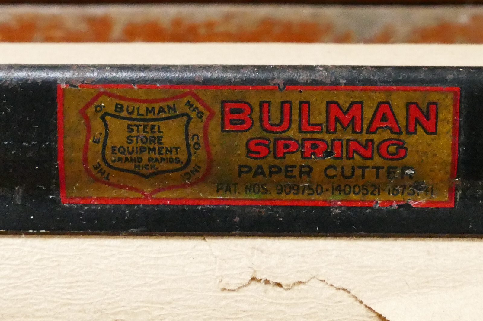 Vintage Antique BULMAN SPRING Countertop Roll Paper Cutter General Store eBay