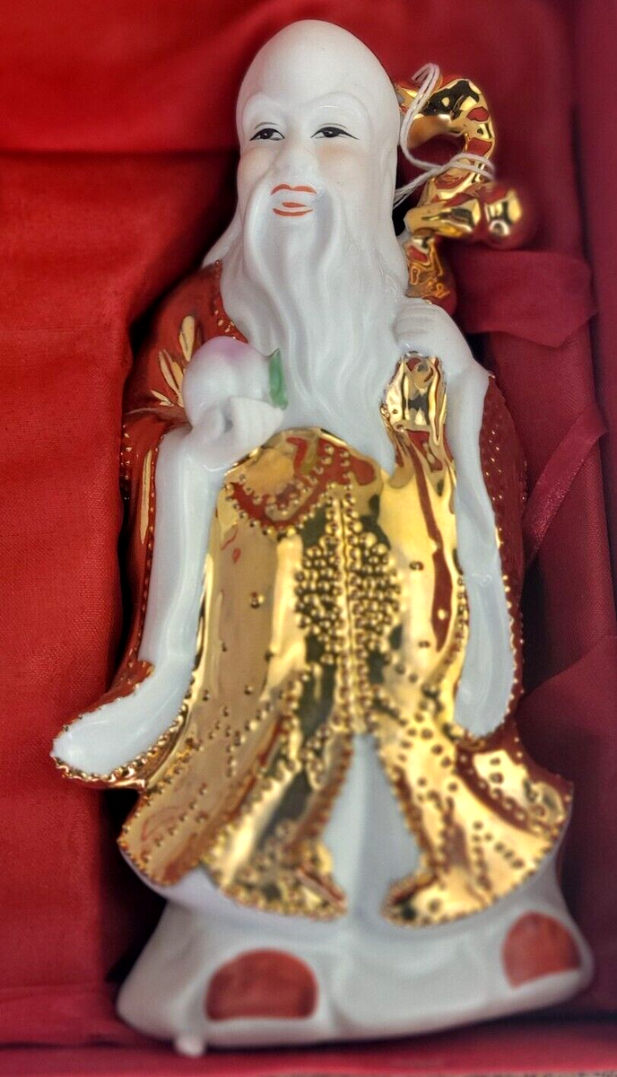 lachineuse - 3 statuette dei fuk - Statuette fuk, luk e sala, colore: rosso, altezza 11,5 cm, decorazione cinese asiatica - decorazione Feng Shui per casa, ufficio, interni - idea regalo Cina