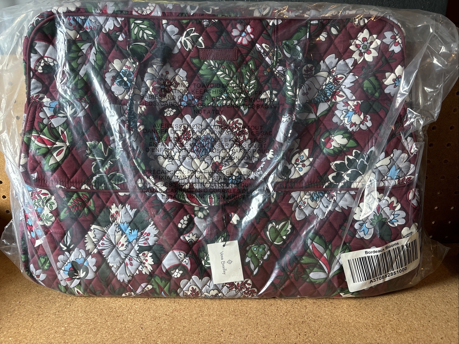 Vera Bradley Bordeaux Blooms Grand Traveler Bag A370852 851 