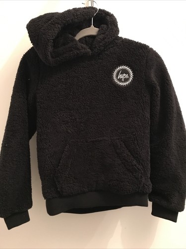 Hype Boys Fluffy/teddy Black Hoodie 