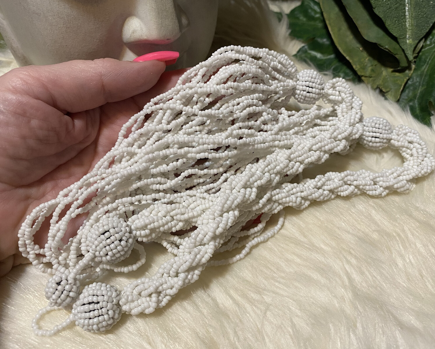 Miriam Haskell Early Huge Statement Seed Bead Nec… - image 9