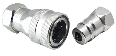 Hydraulische Schnellkupplung 1/2'' BSP Set Traktor Lader männlich & weiblich