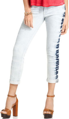Jessica Simpson Blue Forever Skinny Sundial Cropped Tie Dye Stretch Jeans  $69