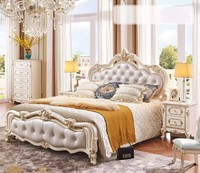 Schlafzimmer Set Chesterfield Bett + 2X Nachttische Holz Luxus 3Tlg Interieur