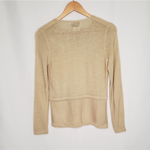 Maglione donna vintage cravatta vita fiori taglia piccola media - Foto 3 di 5