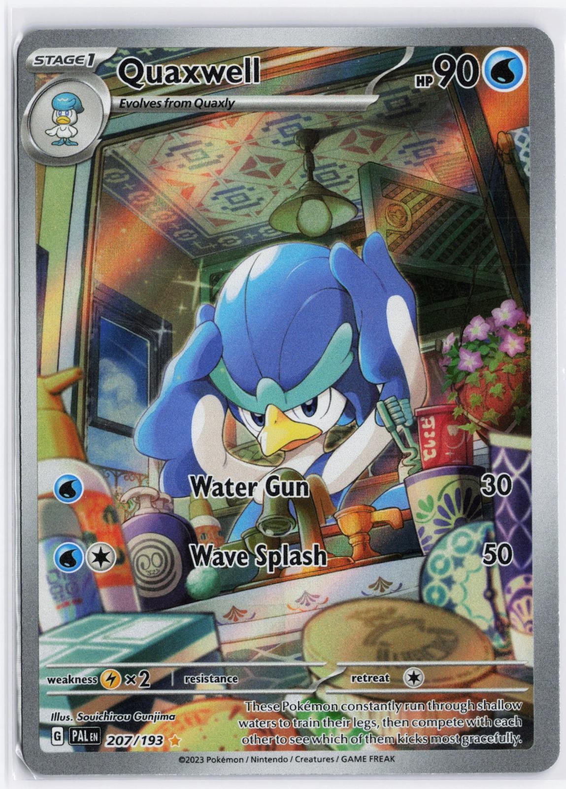 Pokemon TCG Quaxwell Paldea Evolved 207/193 Illustration Rare Near Mint