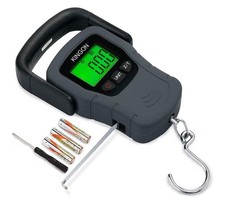 Digital Hanging Luggage Scale with Comfortable Handle and Large Hook, 110lb/50kg