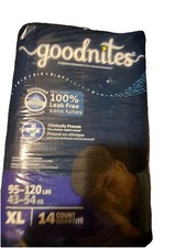 Lot Of 2 New- Goodnites Boys' Nighttime Underwear, Size XL 14-20, 28 Count Total