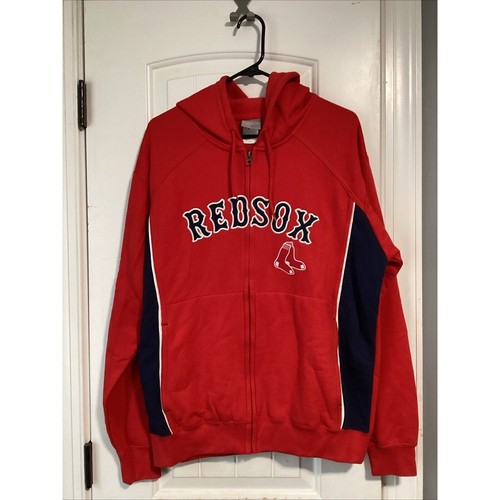 Genuine Merchandise Boston Redsox Hoodie Mens M Red Zip Long Sleeve MLB