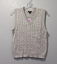 Wild Fable Women's Beige/Cream Cable Knit V Neck Sweater Vest Size Small NWT