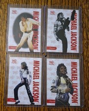 (4×) MICHAEL JACKSON BAD WORLD TOUR KEEPSAKE BAD LOGO BACKGROUND (SP) PA...
