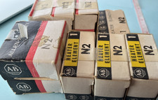 Lot of 9) Allen Bradley N2 Heater Element, Thermal Overload, New Old Stock