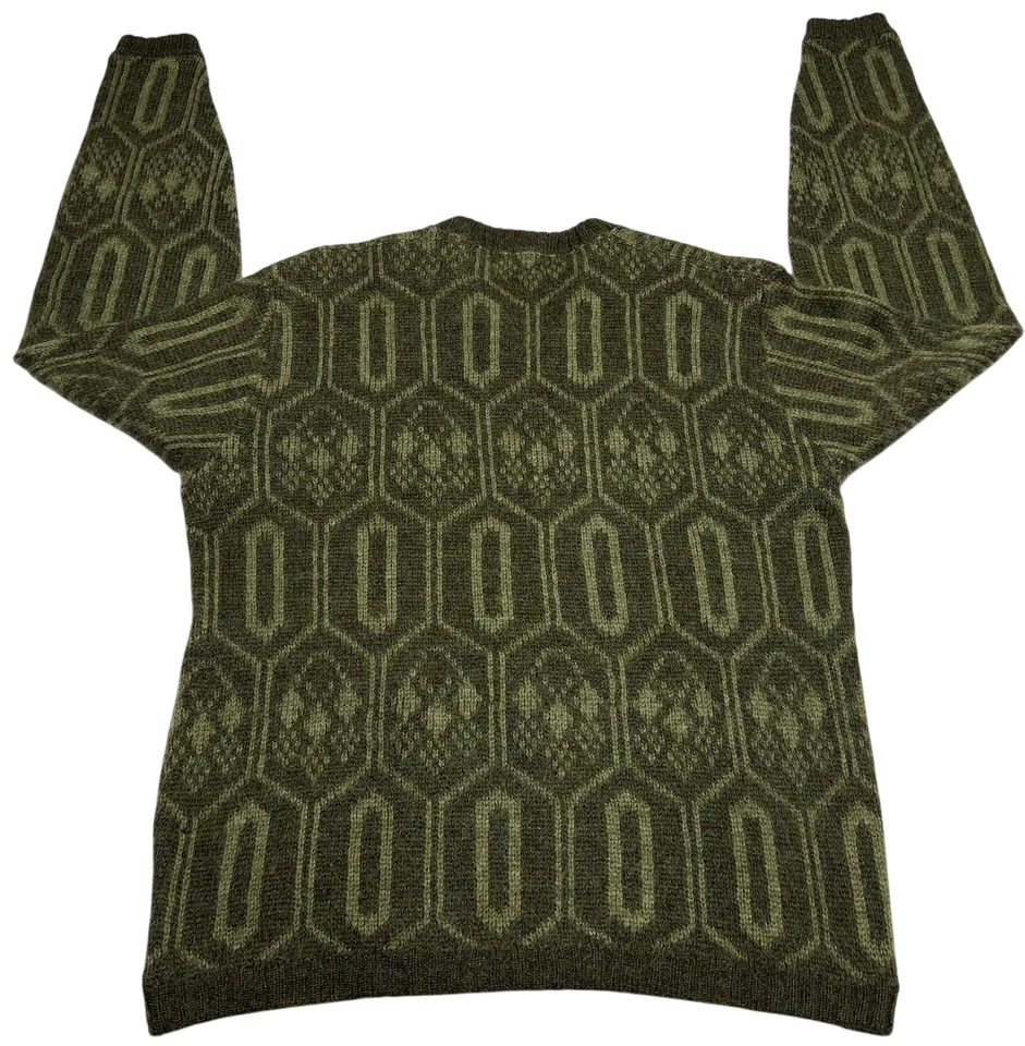 VTG McGregor Sweater Mens L Grunge Kurt Cobain 90's Style Green Kid Mohair READ - Image 4 of 4